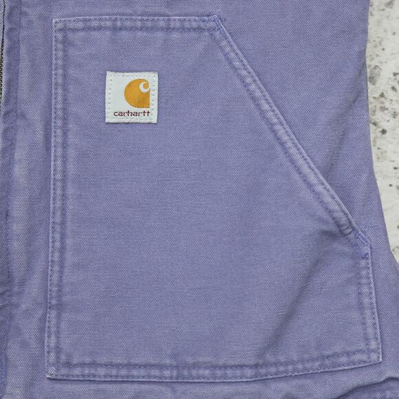 Vintage Carhartt WOMENS WV001 BDK Sherpa Lined Purple Vest Size Small - Picture 5 of 11